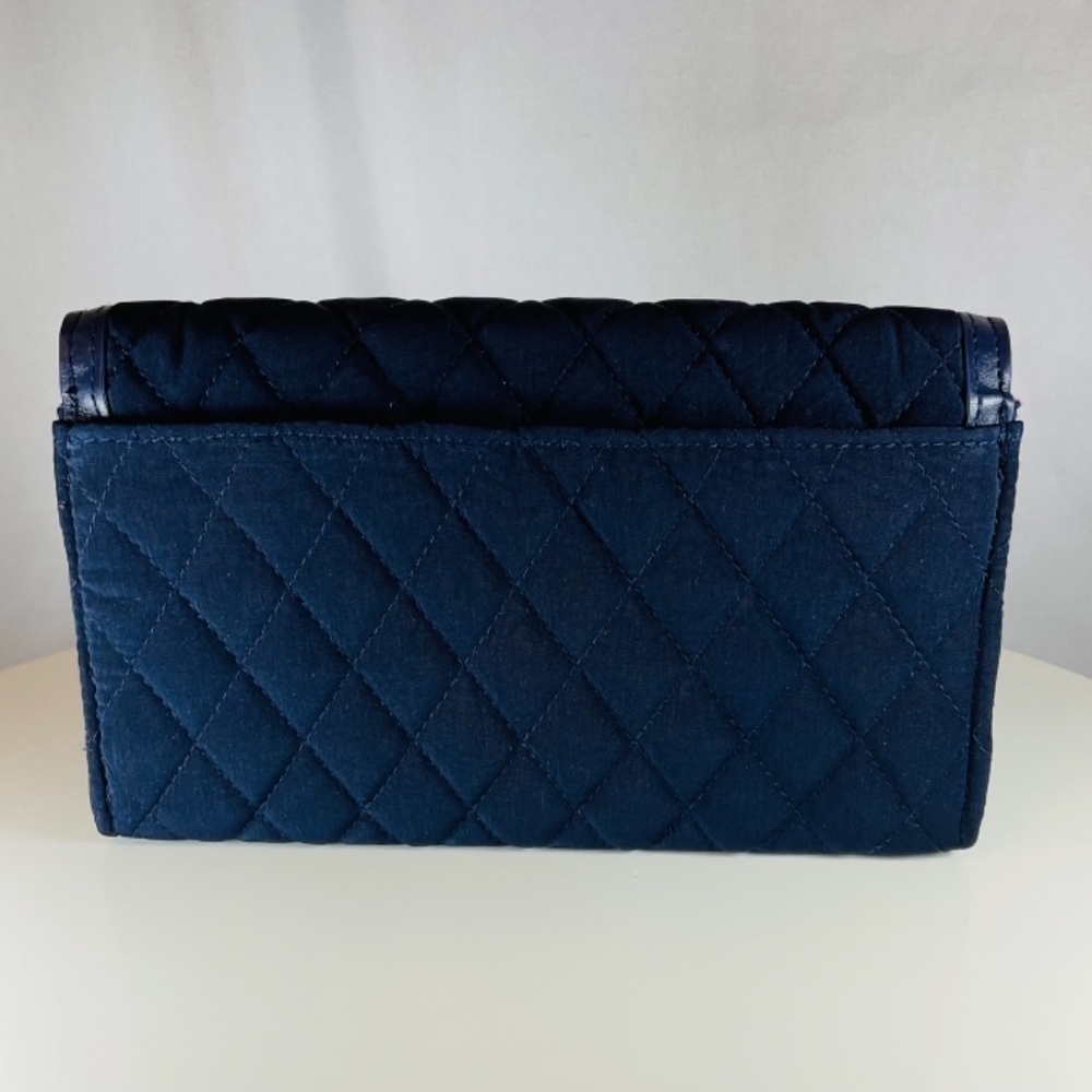 Vera Bradley Navy Quilted Clutch - Picture 2 of 6